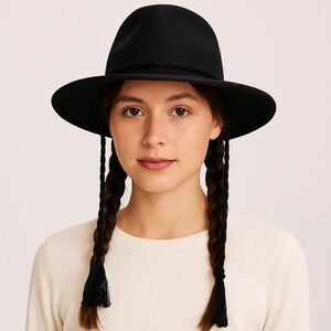 Peter Grimm Adult black felt hat with Bohemian True Character Bolero